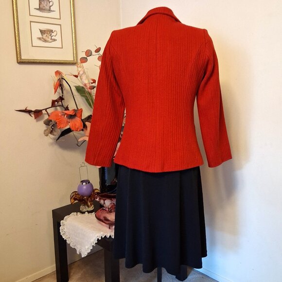 NWT Comfy Lined Red Blazer Jacket Spring Fall Winter Jackets Tag Size M 8 10 - Picture 7 of 12